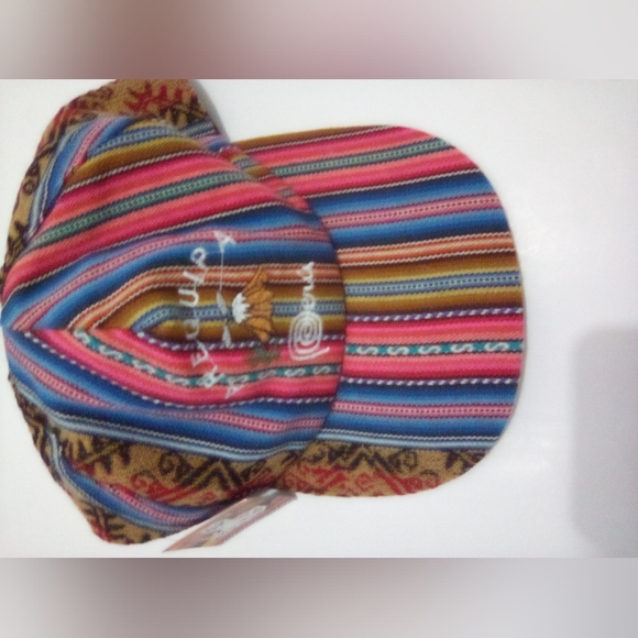 Peruvian Multicolor Striped Men's Hat - Picture 8 of 14